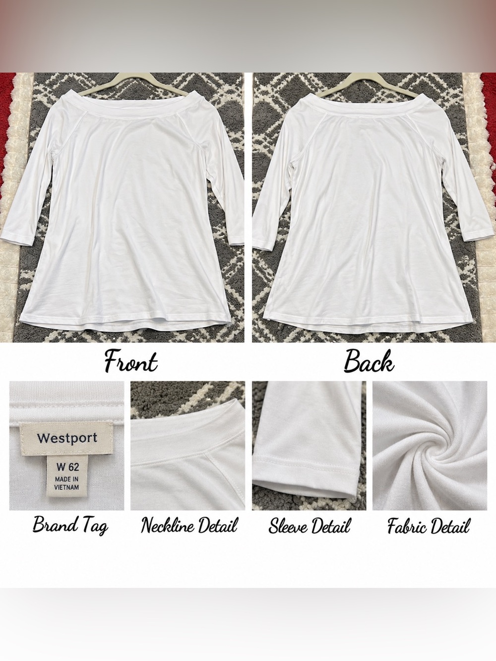 Westpoint W 62 
Women's White Top